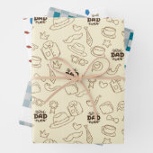 Vaderdag Verpakkingsdocument Vlakke Bladreeks van  Inpakpapier Vel (In situ)