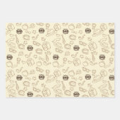 Vaderdag Verpakkingsdocument Vlakke Bladreeks van  Inpakpapier Vel (Voorkant)