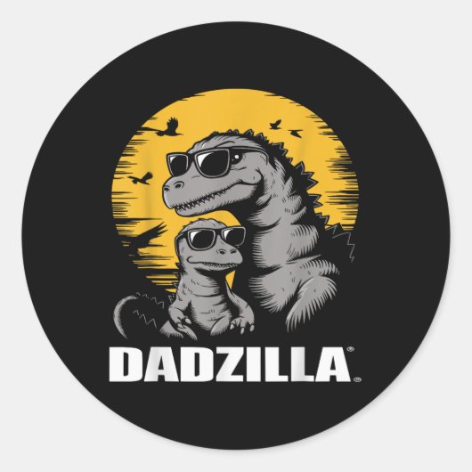 Vaderdag verrassing voor de ultieme Dino Dad - D Ronde Sticker (Voorkant)