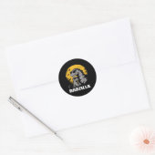 Vaderdag verrassing voor de ultieme Dino Dad - D Ronde Sticker (Envelop)