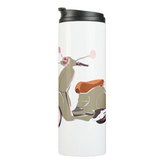 vaderdag Vespa (Scooter) Thermal Tumbler Thermosbeker (Geroteerd rechts)