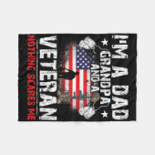 Vaderdag - Veteranen Dag- Ik Ben Een Vader Grootva Fleece Deken (Voorkant (Horizontaal))