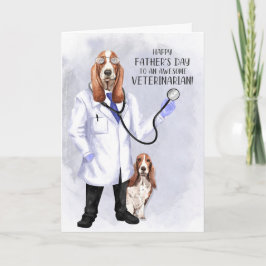 Vaderdag Veterinarian Funny Hound Dog Doctor Kaart