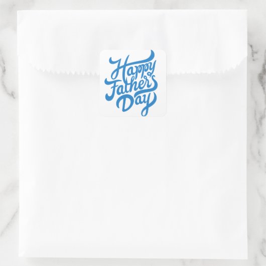 vaderdag vierkante sticker (Tas)