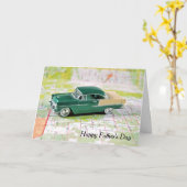 Vaderdag Vintage-auto Kaart (Gele Bloem)