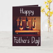 Vaderdag Vintage rookpijpen Kaart (Gele Bloem)