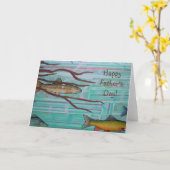 Vaderdag Vis en wortels Kaart (Gele Bloem)