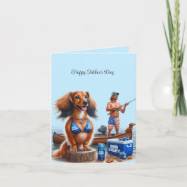 Vaderdag Vis Kaart voor Dachshund Liefhebbers