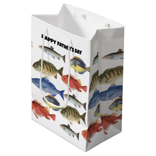 Vaderdag vis medium cadeauzakje (Voorkant Gekanteld)