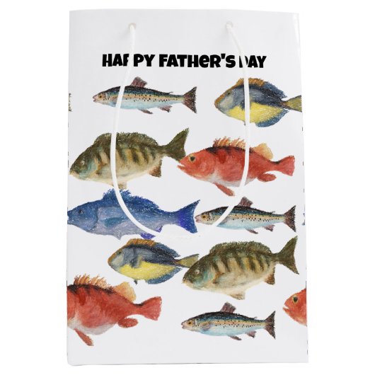 Vaderdag vis medium cadeauzakje (Voorkant)