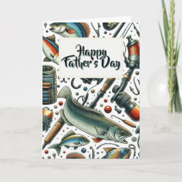 Vaderdag Vis Vakantie Groetkaart Kaart