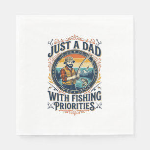 Vaderdag Vissen Papa Shirt Gewoon Een Papa Met Vis Servet