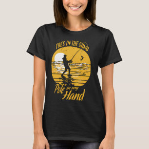 Vaderdag Vissen Retro Zonsondergang Grappige Visse T-shirt