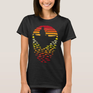 Vaderdag Vissen Retro Zonsondergang Grappige Visse T-shirt