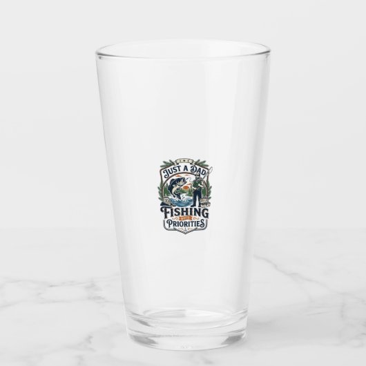 Vaderdag Vissen Vader Shirt Gewoon Een Vader Met V Glas (Voorkant)