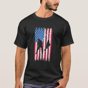 Vaderdag Vissen Visser USA Vlag 8 T-shirt