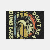 Vaderdag Visser Vader Cadeau Wees Geen Dumb B Funn Fleece Deken (Voorkant (Horizontaal))
