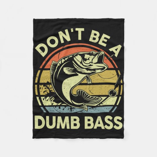 Vaderdag Visser Vader Cadeau Wees Geen Dumb B Funn Fleece Deken (Voorkant)