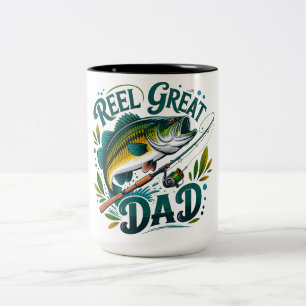 Vaderdag/Visserij/Super Coole Papa Tweekleurige Koffiemok
