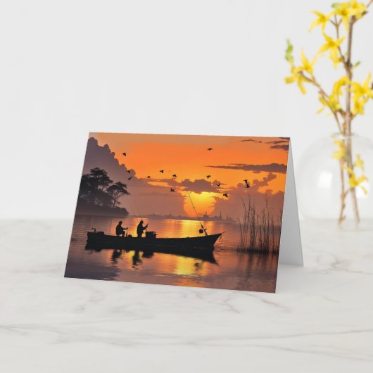 Vaderdag Vissers en Gevist Bootmeer Kaart (Gele Bloem)