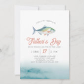 Vaderdag Vist bij de Lake Invitation Kaart (Voorkant)