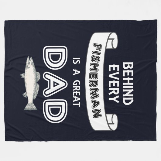 vaderdag Vist Fleece Blanket (Voorkant (Horizontaal))