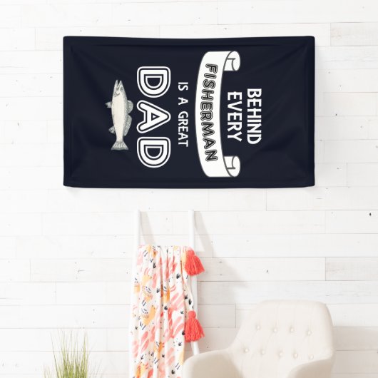 vaderdag Vist grote vaders feestbanner Spandoek (Insitu)