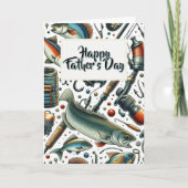 Vaderdag Vist Vakantie Groet Kaart (Voorkant)