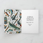 Vaderdag Vist Vakantie Groet Kaart (Binnen)