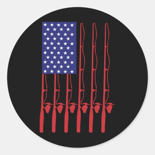 Vaderdag Visvlag Vissen Ronde Sticker (Voorkant)