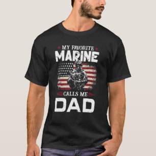 Vaderdag vlag Mijn favoriete marinier noemt me pap T-shirt