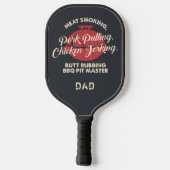 Vaderdag Vlees Roken BBQ Pit Master Vader Maatwerk Pickleball Paddle (Achterkant)