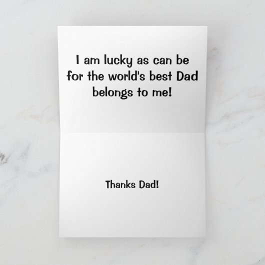 Vaderdag Vliegtuig Kaart (Binnen)