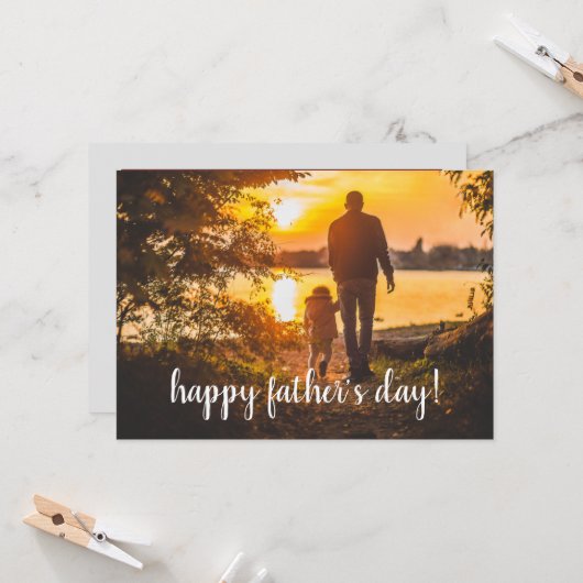 Vaderdag Voeg je eigen foto toe Kaart (Voorkant / Achterkant in situ)
