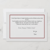 Vaderdag Voeg je eigen foto toe Kaart (Achterkant)