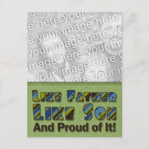 Vaderdag VOEG UW FOTO TOE ALS VADER ALS ZOON Briefkaart