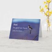 Vaderdag Vogel in Boom Kaart (Gele Bloem)