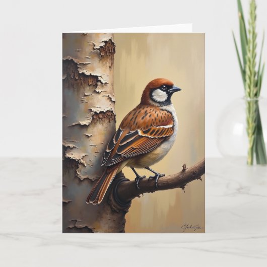 Vaderdag Vogel Kunstkaart Kaart (Voorkant)