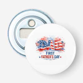 Vaderdag vol patriottisme button flesopener