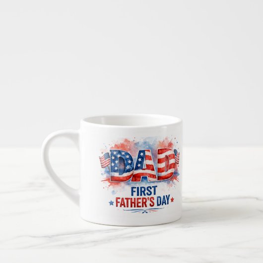 Vaderdag vol patriottisme espresso kop (Links)