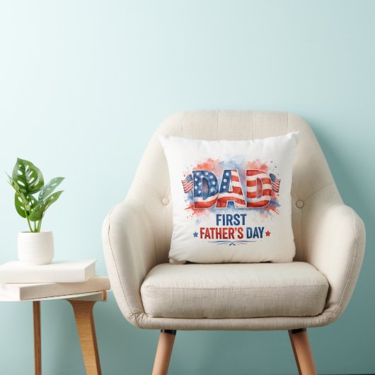 Vaderdag vol patriottisme kussen (Stoel)