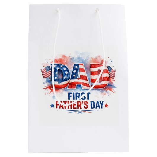 Vaderdag vol patriottisme medium cadeauzakje (Voorkant)