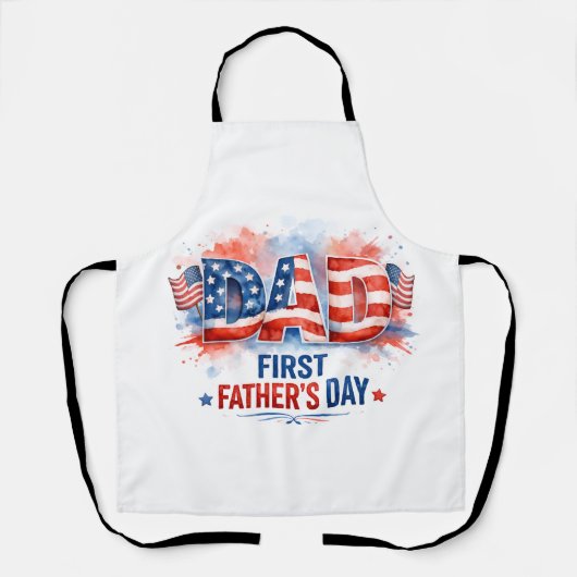 Vaderdag vol patriottisme schort (Voorkant)