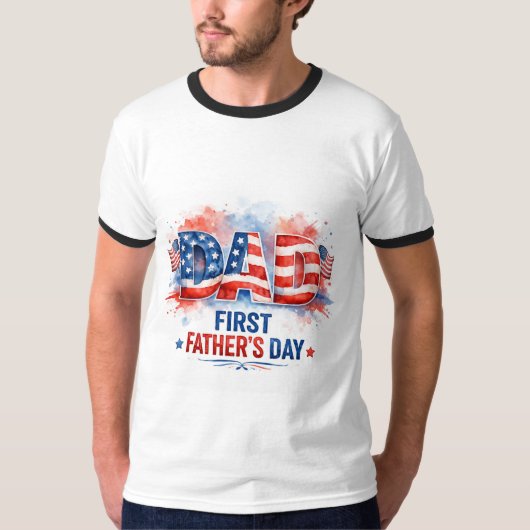 Vaderdag vol patriottisme t-shirt (Voorkant)