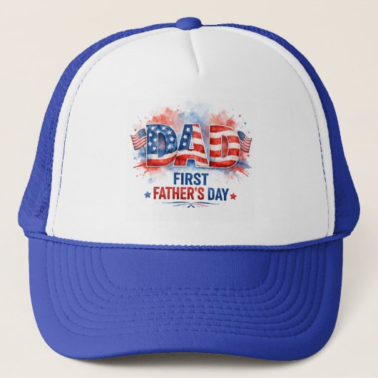 Vaderdag vol patriottisme trucker pet (Voorkant)