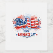 Vaderdag vol patriottisme wijn etiket (Enkel label)