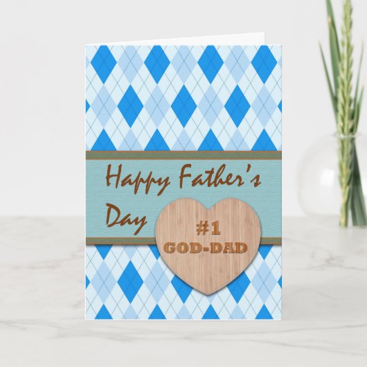 Vaderdag voor #1 God Dad, Argyle Design Kaart (Voorkant)