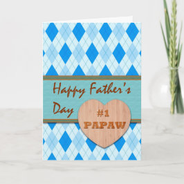 Vaderdag voor #1 Papaw, Argyle Design Kaart