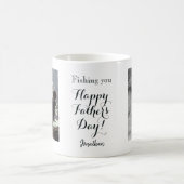 Vaderdag voor aangepaste visfoto koffiemok (Center)