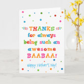 Vaderdag voor Baabaa Kaart (Gele Bloem)